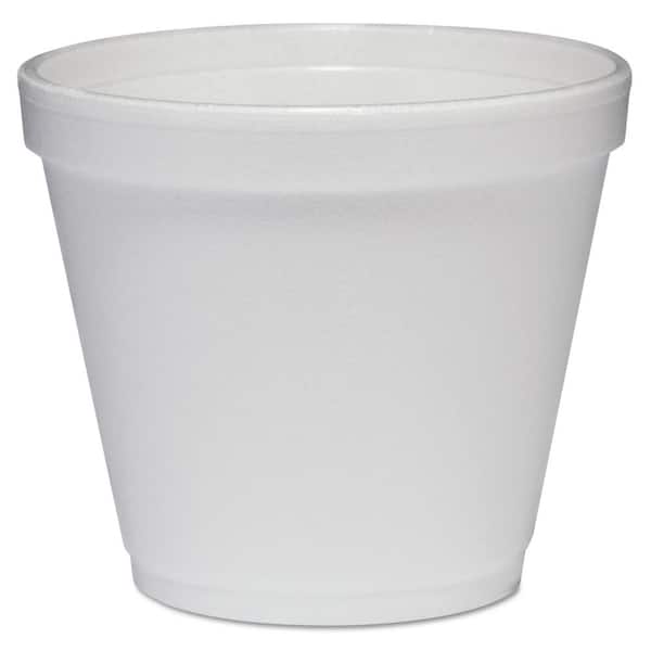 DART 8 oz. White Foam Food Containers, Squat (1000-Pack)