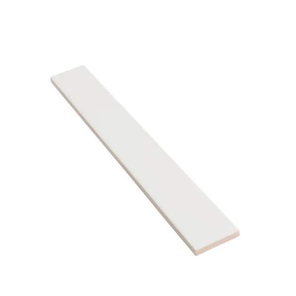 Apollo Tile Horizonte 2 in. x 16 in. Glossy Snow White Ceramic