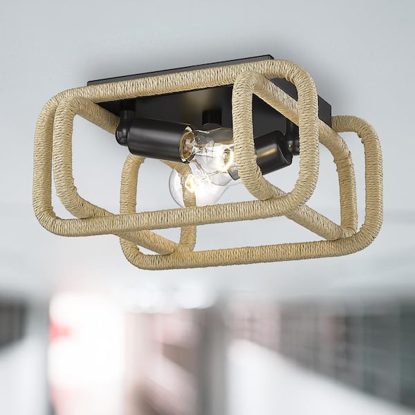 Golden Lighting Smyth 11.5-in Chrome Modern/Contemporary Incandescent Flush Mount Light