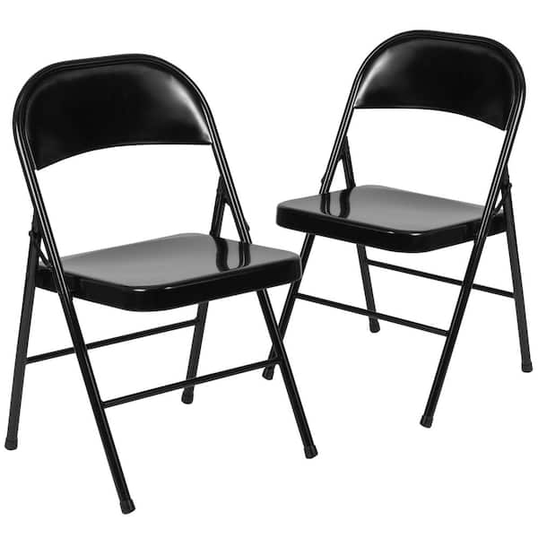 Black folding cheap chairs home depot