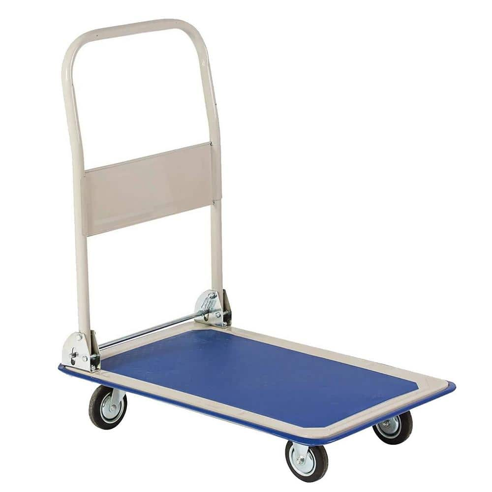 Kahomvis 330 lbs. Capacity Heavy-Duty Steel Rolling Cart Platform Truck ...