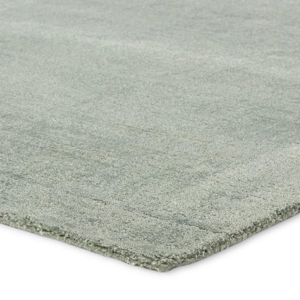 Arcus Seafoam Green 9 ft. x 12 ft. Solid Handmade Area Rug