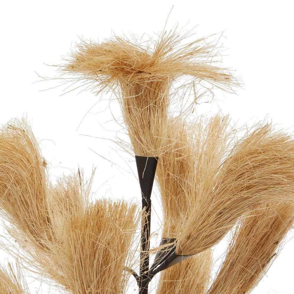 Natural Willow Grass Wood and Metal Sculpture Set