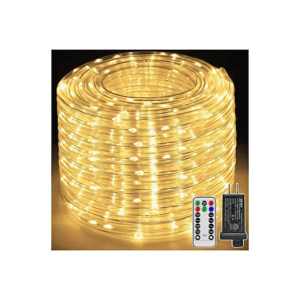 100ft. Outdoor White Plug-In Integrated LED Rope light 1-Pack