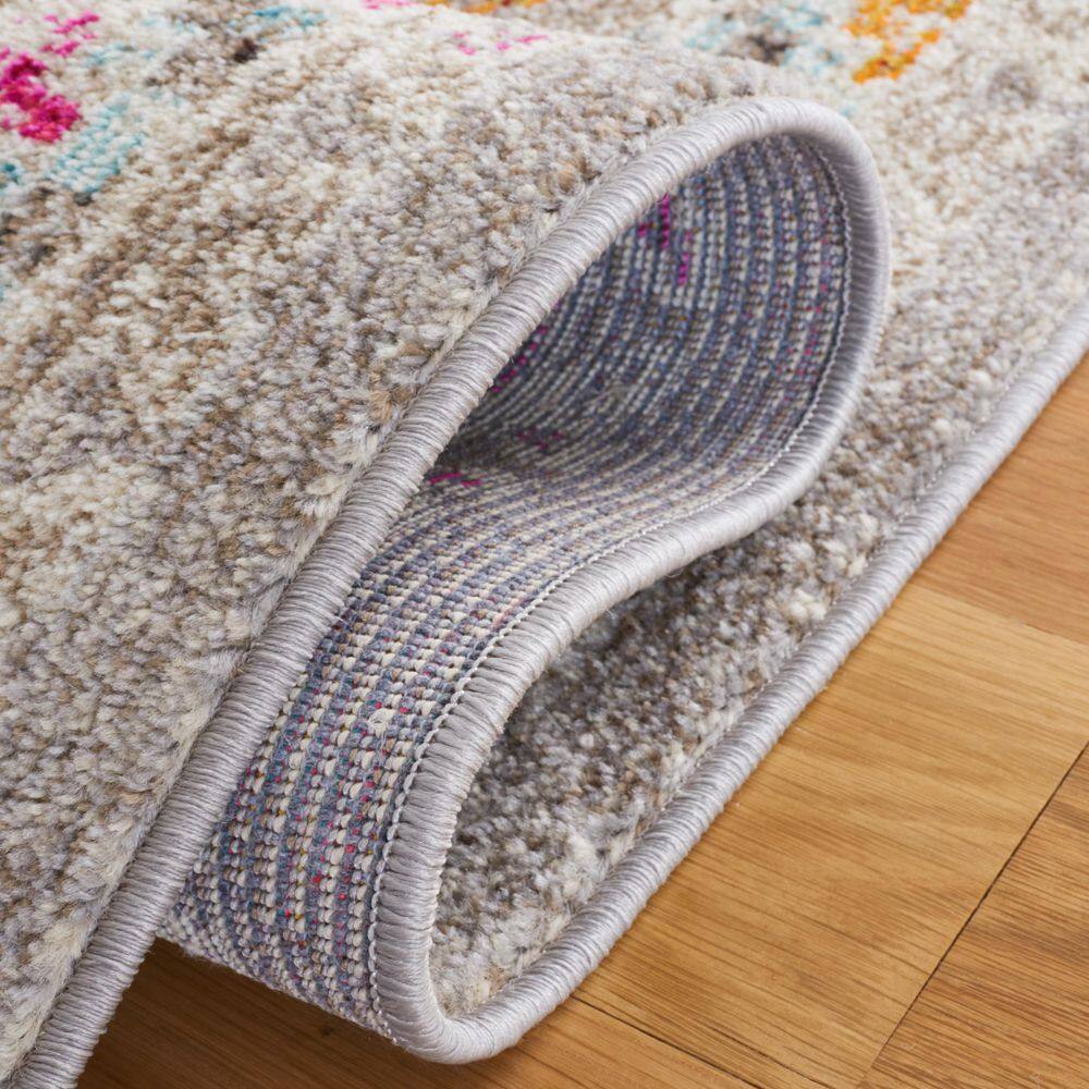 Elysian 59" Round Gray Synthetic Flat Woven Rug