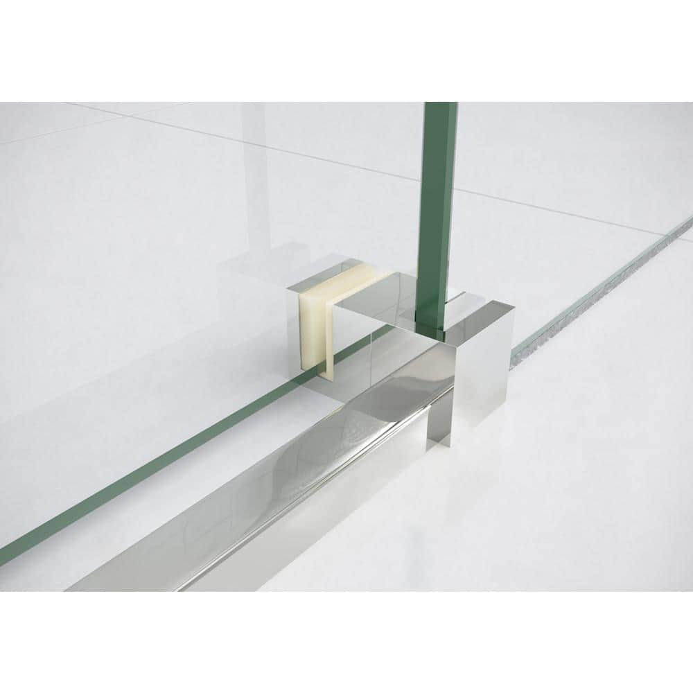 Astro 52 - 56 in. x 78 in. Fully Frameless Glass Sliding Shower Door