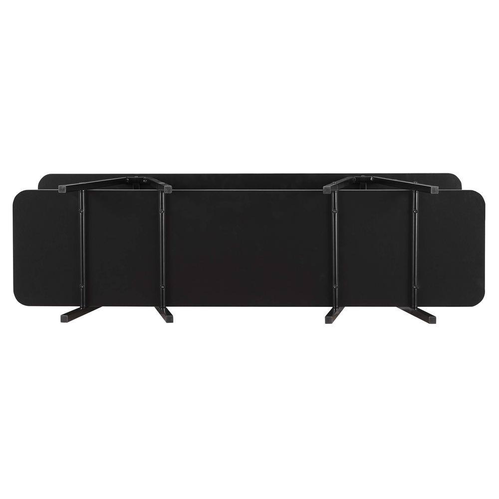 Celine Black Modern Console Table with Two Shelves