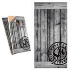 Grey Barnwood Cornhole Board Wrap Set