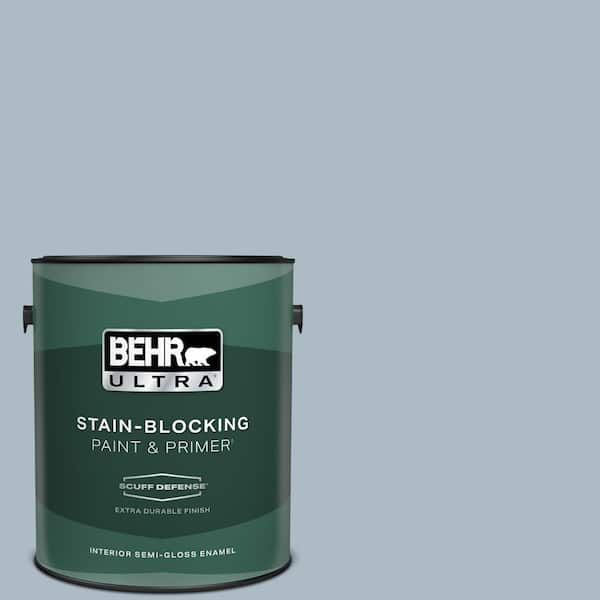 BEHR ULTRA 1 gal. #PPU14-12 Hazy Skies Extra Durable Semi-Gloss Enamel Interior Paint & Primer