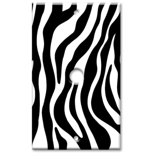 Art Plates Zebra Print Cable Wall Plate