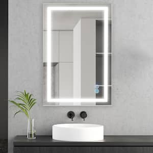 36 in. W x 24 in. H Frameless Rectangular LED Light Bathroom Vanity Mirror