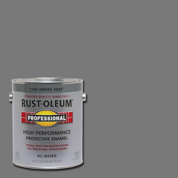 Rust-Oleum Professional 1 gal. High Performance Protective Enamel Gloss Smoke Gray Oil-Based Interior/Exterior Industrial Paint (2-Pack)