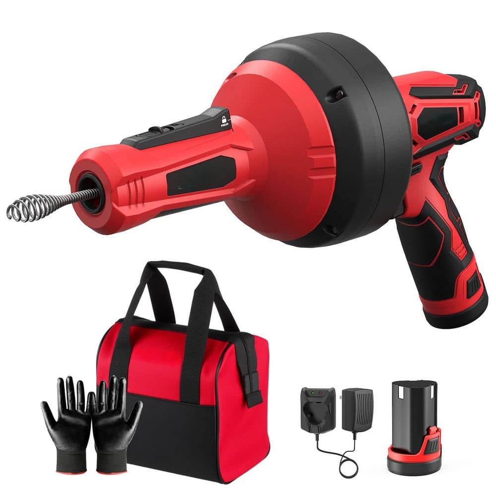 12V Auto Feed Electric Drain Auger,16.8 ft. Plumbing Snake for 3/4in.-2in. Pipe,Hair Clog Remover Tool for Sink & Shower price history on PriceWatchPro