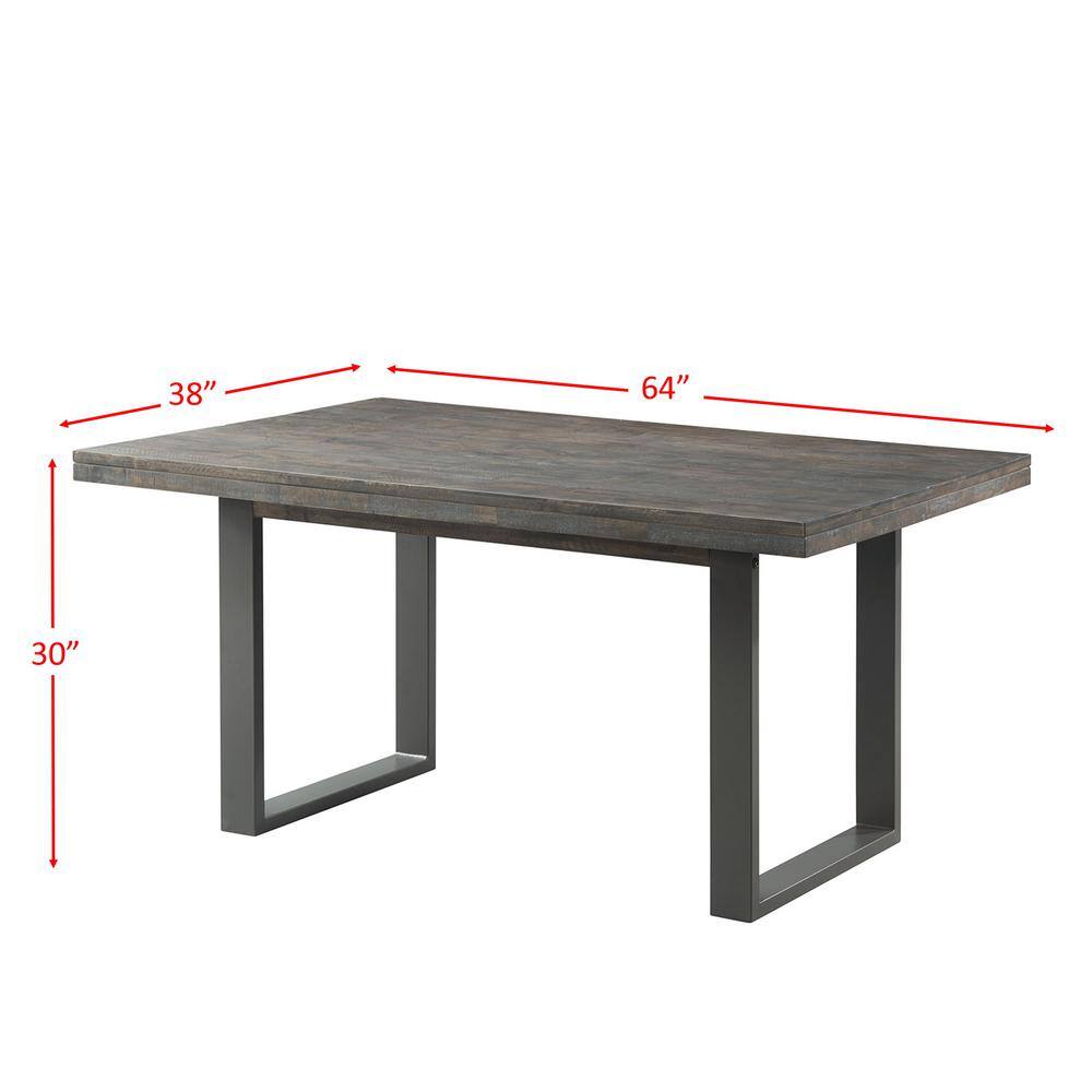 Transitional Sullivan Rectangular Dining Table in Dark Ash