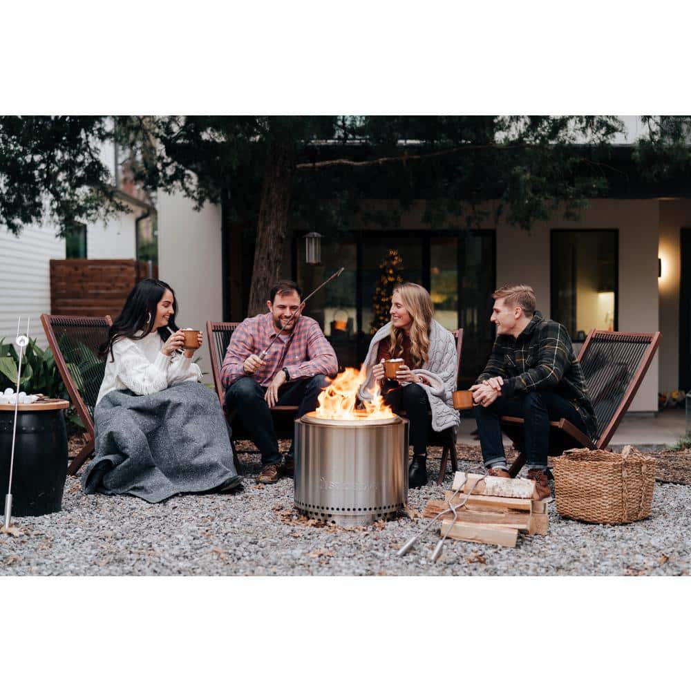 Stainless Steel 6 Piece Fire Pit Tools Bundle - Includes(1) Poker, (1)Grabber and (4)Roasting Sticks