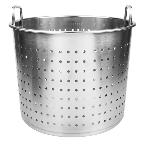 Stainless Steel Stock Pot Strainer Basket Insert for Seafood Boil, Crawfish, Crab, Pasta, and Deep Frying