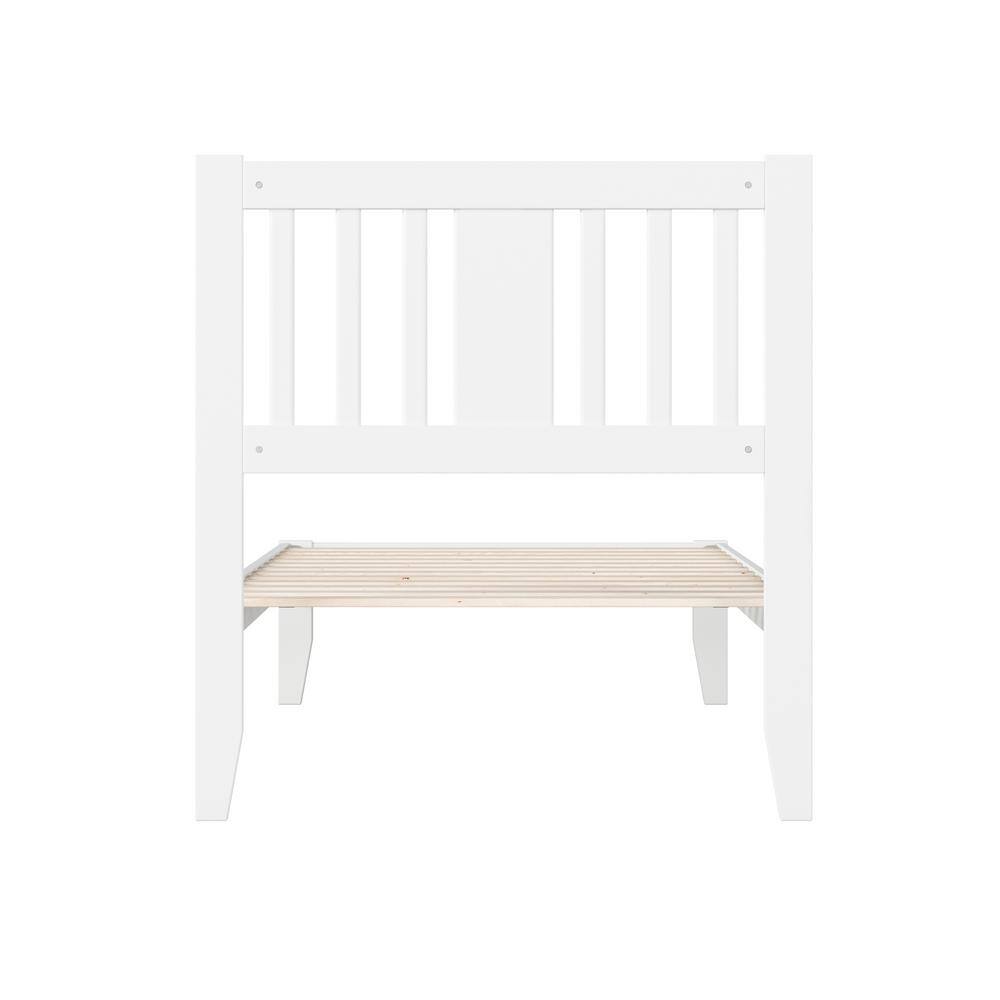 Tahoe Mission-Style Twin Bed with USB Charger in White