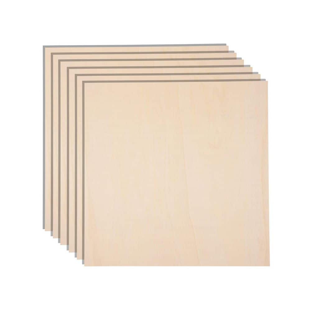 1/4 in. x 11.81 in. x 11.81 in. Basswood Project Panel Unfinished Plywood Sheets for Crafts DIY Laser Engraving 12-Pack price history on PriceWatchPro