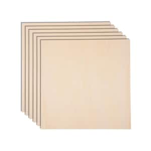 1/4 in. x 11.81 in. x 11.81 in. Basswood Project Panel Unfinished Plywood Sheets for Crafts DIY Laser Engraving 12-Pack