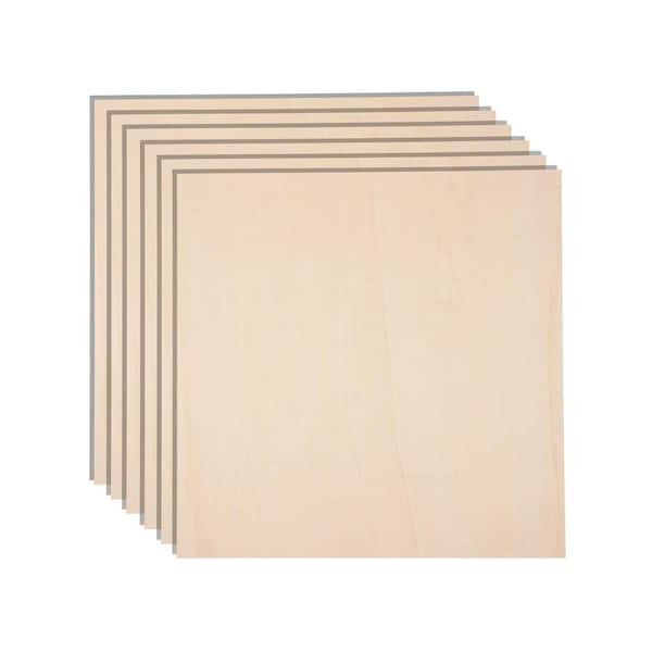 1/4 in. x 11.81 in. x 11.81 in. Basswood Project Panel Unfinished Plywood Sheets for Crafts DIY Laser Engraving 12-Pack