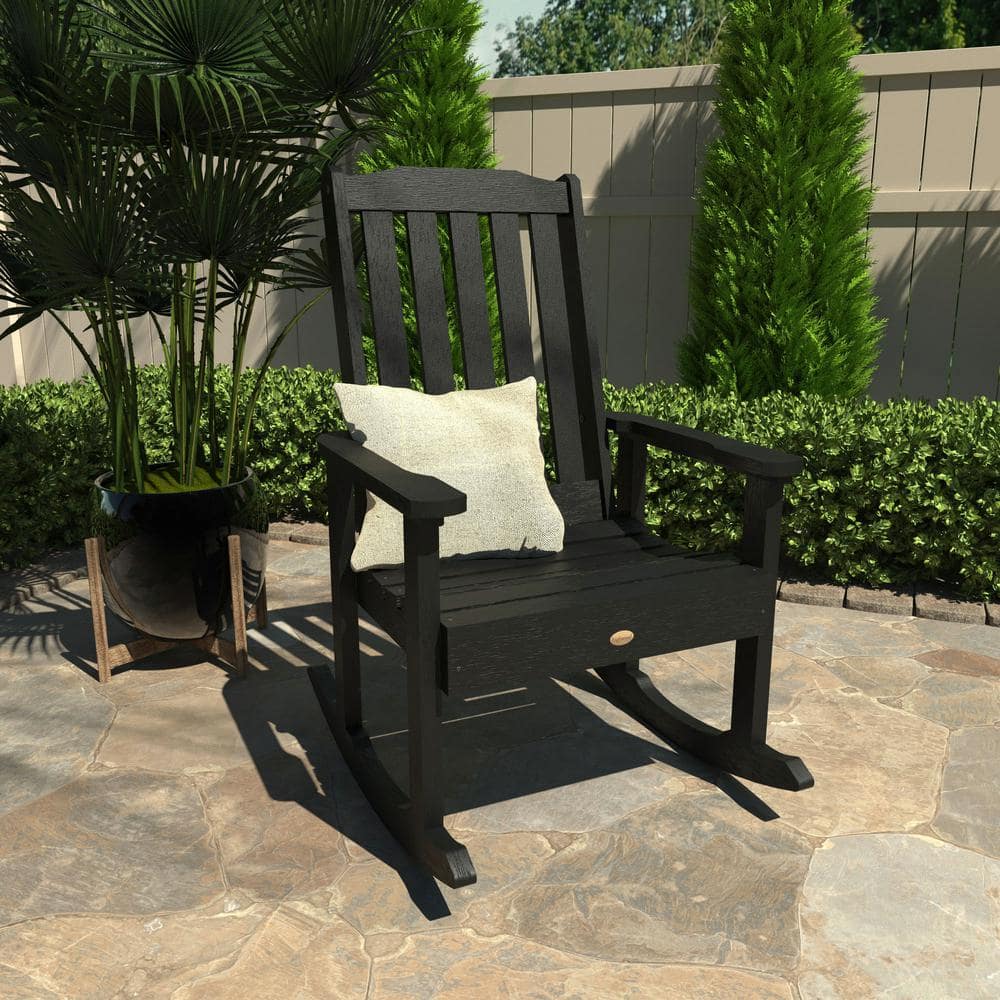 Lehigh Traditional Black Rocking Chair with NatureTex Finish