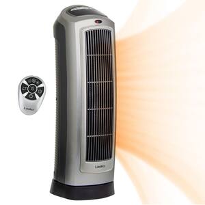 Tower 23 in. 1500-Watt Electric Ceramic Oscillating Space Heater with Digital Display and Remote Control