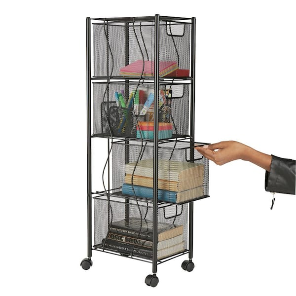 Mind Reader 4-Drawer Rolling Mesh Office Storage Cart - 9646297