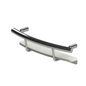 20 in. Concealed Screw Grab Bar and Shampoo Shelf, Designer Grab Bar, ADA Compliant Up to 500 lbs. in Polished Chrome