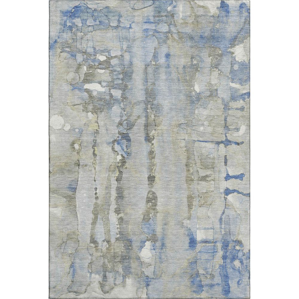 Mayfield Premium Machine Washable Abstract AMF2120 Sky 5 ft. x 7 ft. 6 in. Area Rug price history on PriceWatchPro