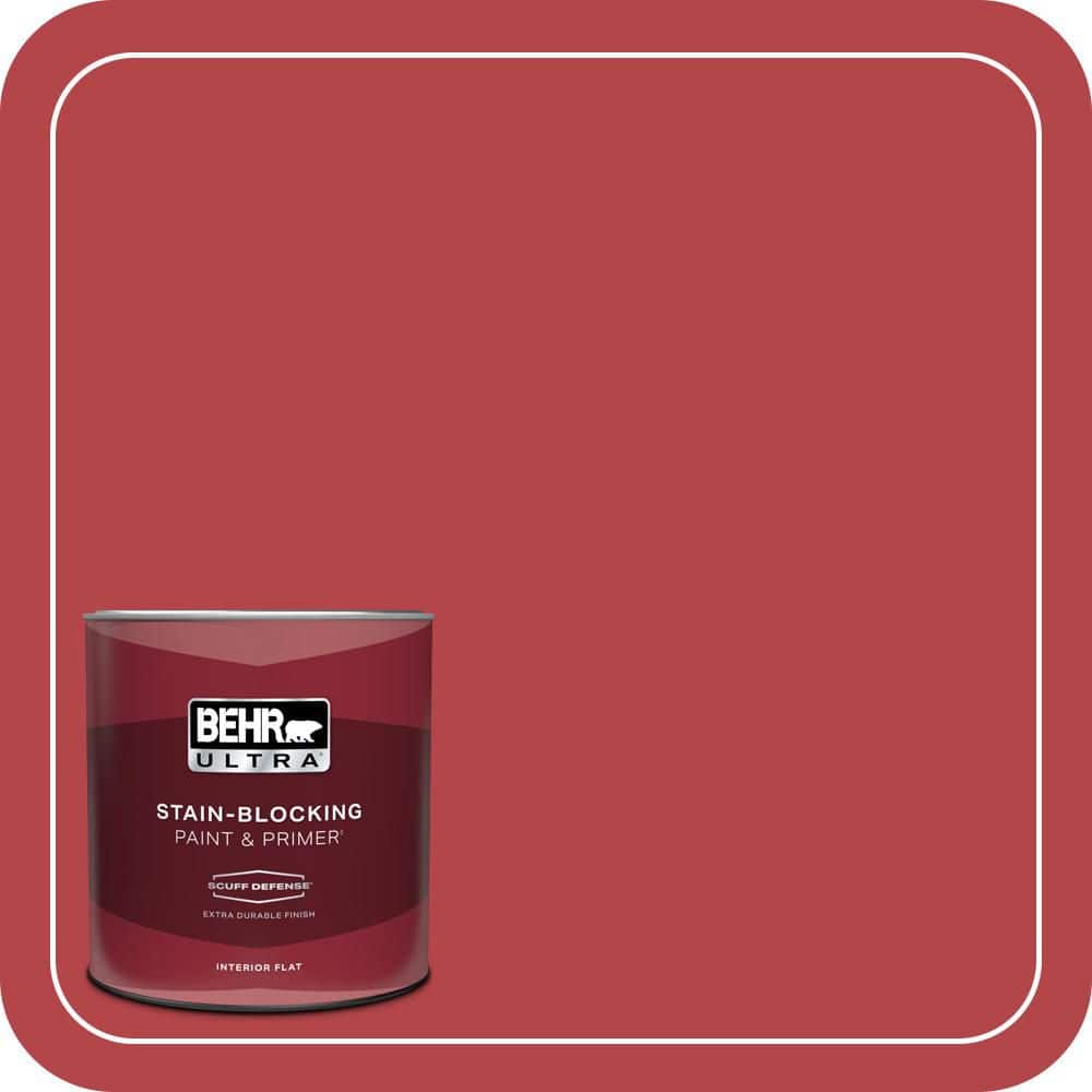1 qt. Home Decorators Collection #HDC-SM14-10 Intrigue Red Extra Durable Flat Interior Paint & Primer price history on PriceWatchPro
