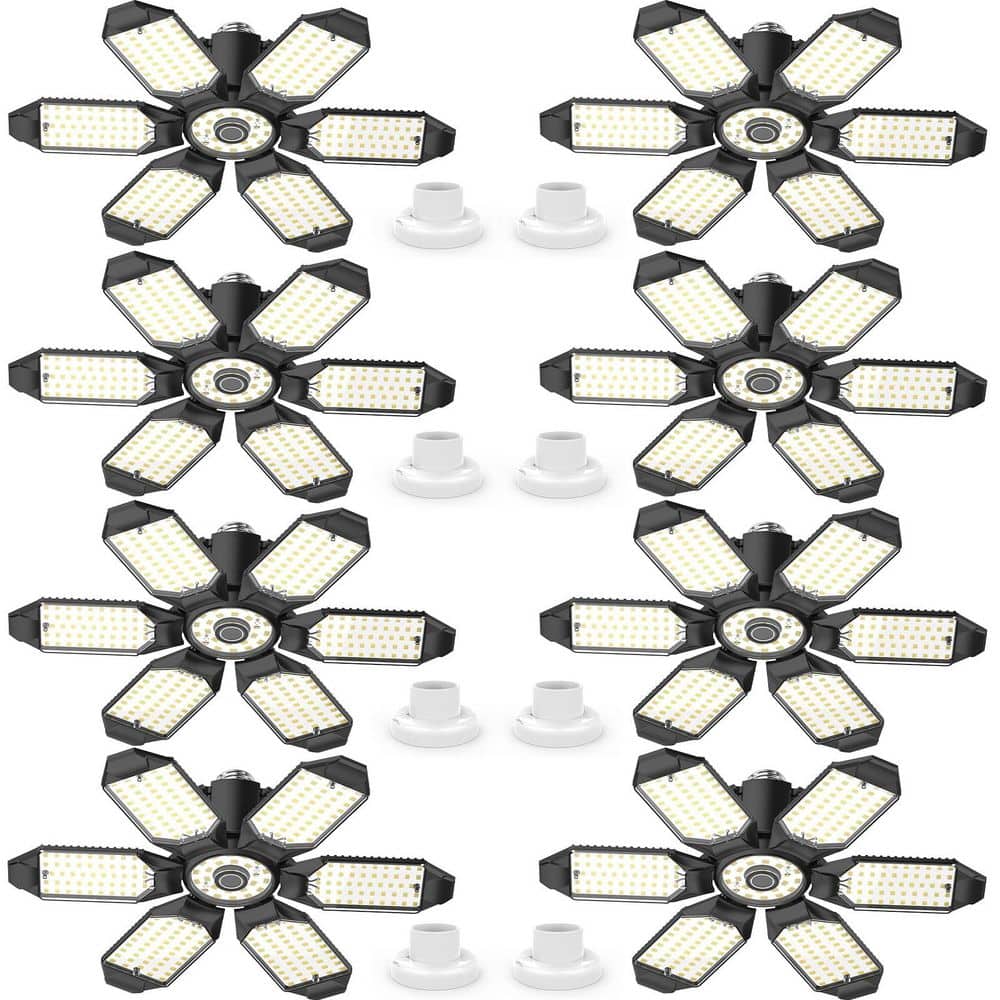 8-Pack 0.9ft. 200-Watt Black Led Shop Lights, E26/E27 Base, 6500K Super Bright, 22000LM Deformable Garage Light price history on PriceWatchPro