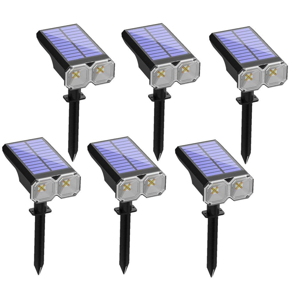 100-Lumen with Multiple Lighting Modes,Wall/Ground-Stake Installation,Matte Black Waterproof Solar LED Path Light,6-Pack price history on PriceWatchPro