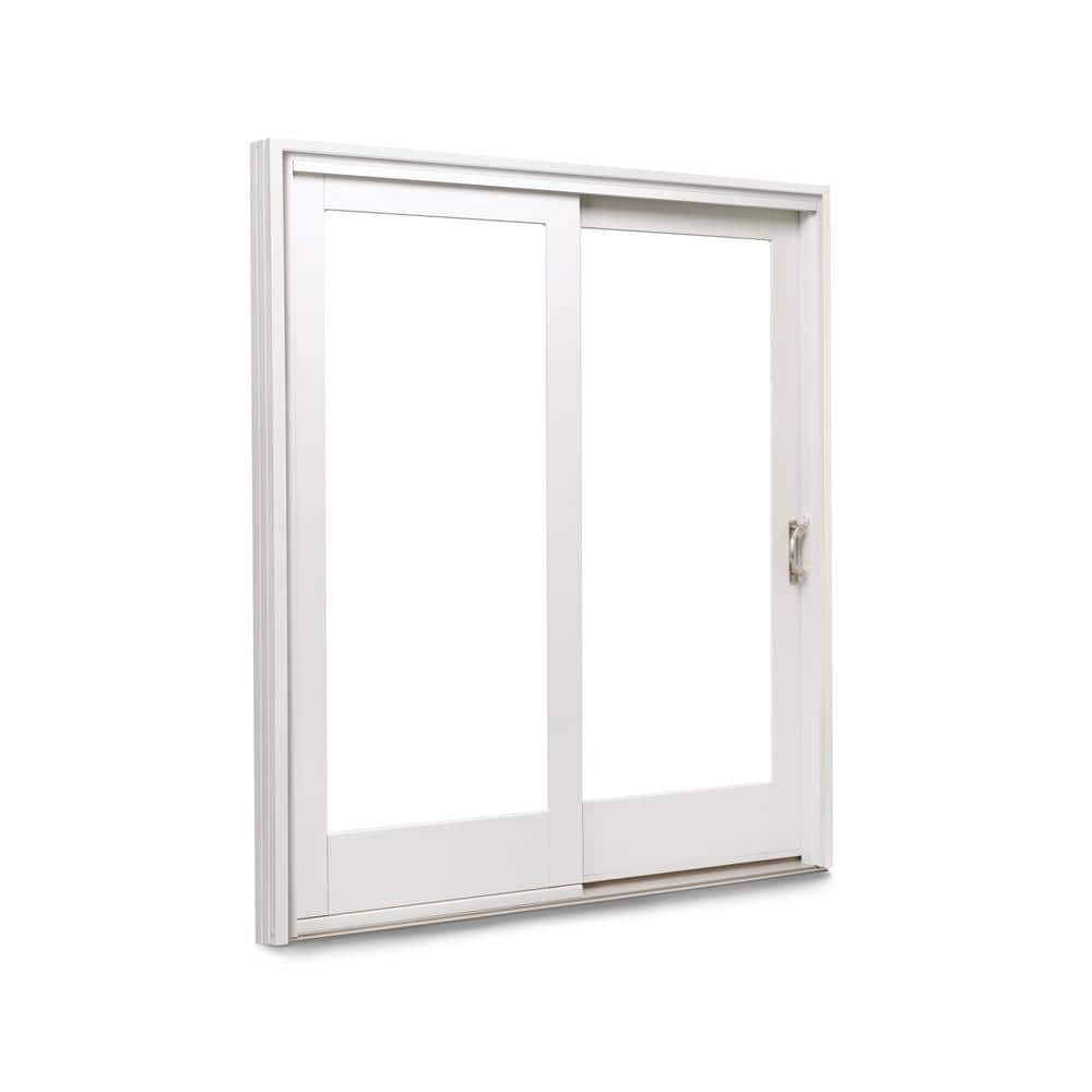 Andersen 71-1/4 in. x 79-1/2 in. 400 Series White Right-Hand Frenchwood Gliding  Patio Door with Pine Interior and ORB Hardware 9174171 The Home Depot