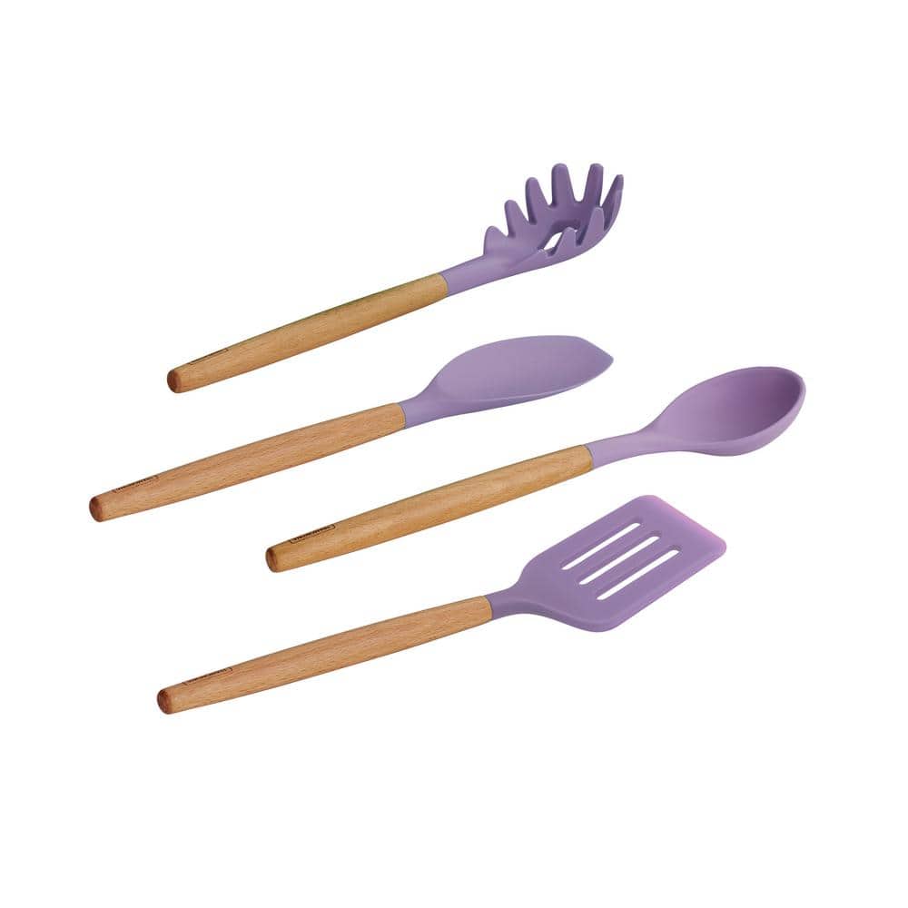 14-Piece Purple Aluminum Ceramic Cookware Set