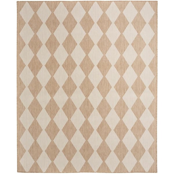 Positano Jute 6 ft. x 9 ft. Diamond Contemporary Area Rug