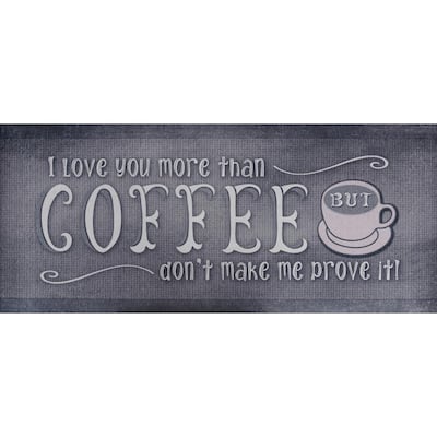 Coffee I Love You More 24 in. x 56 in. Kitchen Mat