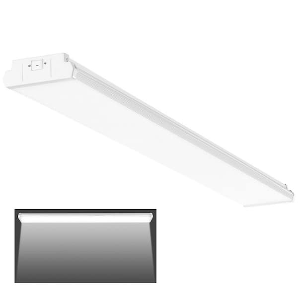 4 ft. White Wraparound Light, 40W 4500 Lumens Flush Mount Integrated LED Shop Light