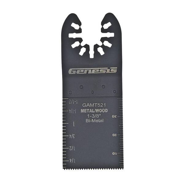 Genesis Universal 1-3/8 in. Quick-Fit Bi-Metal Flush Oscillating Multi-Tool Quick-Release Cut Blade (2-Pack)