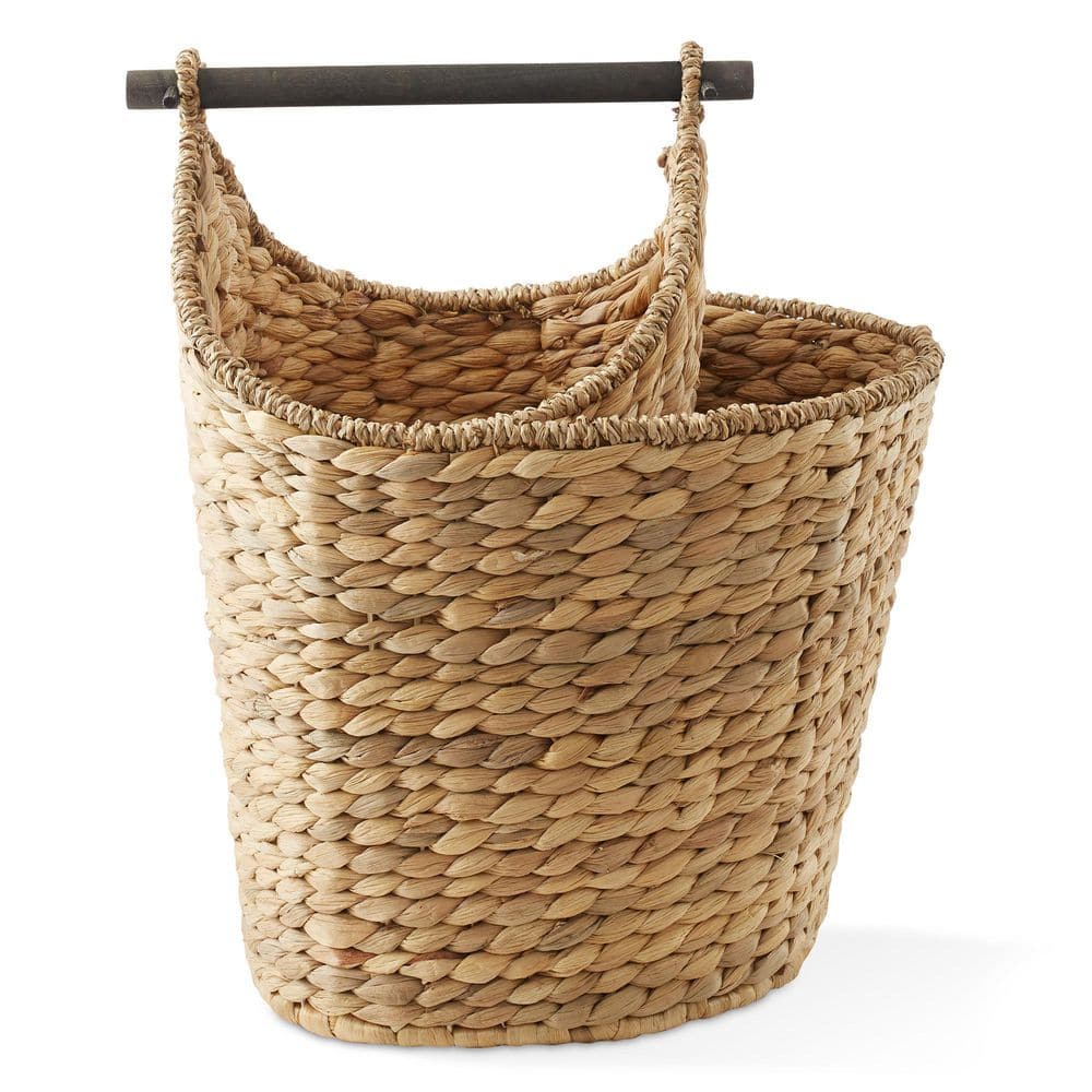 Natural Woven Water Hyacinth Wicker Bathroom Storage Basket