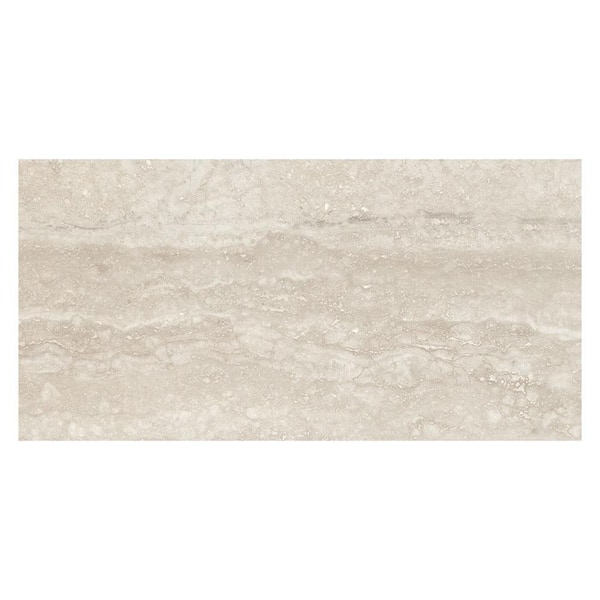Kaia Kyshali Beige 12-in. x 24-in. Stone Look Matte Porcelain Wall & Floor Tile Sample