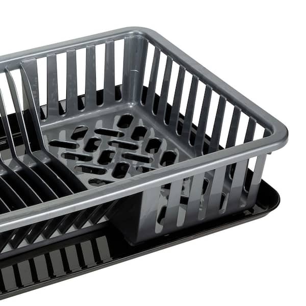 Kitchen Details Silver Large Dish Rack with Tray