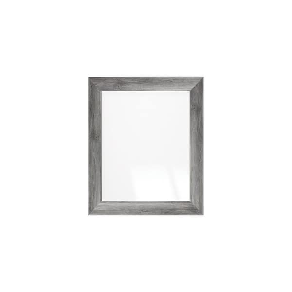BrandtWorks 27 in. W x 32 in. H Dark Gray Barnwood Framed Wall Mirror