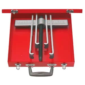 8 Piece Cased Set of 10 Ton 2 Arm Pullers with 4 Jaws