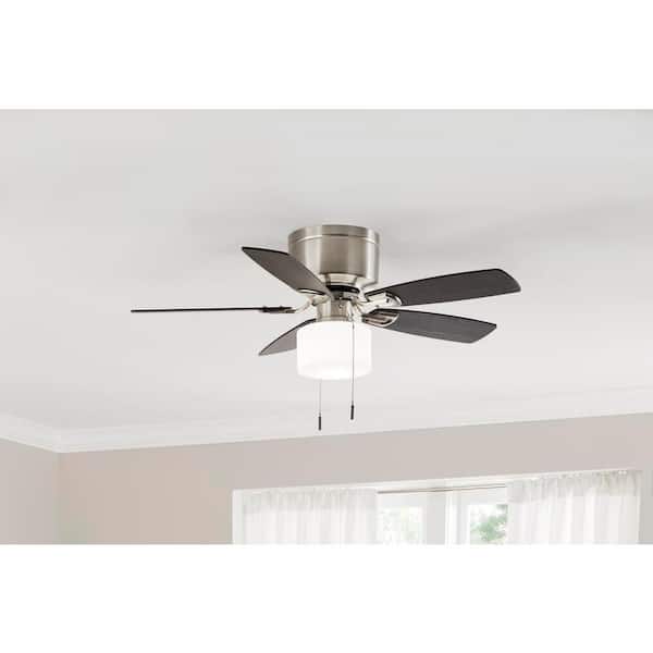 Hampton Bay Bellina 42 in. Brushed Nickel Ceiling Fan with Light Kit