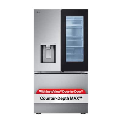 26 cu.ft. SMART Counter Depth MAX French Door Refrigerator with Door-in-Door InstaView in PrintProof Stainless Steel