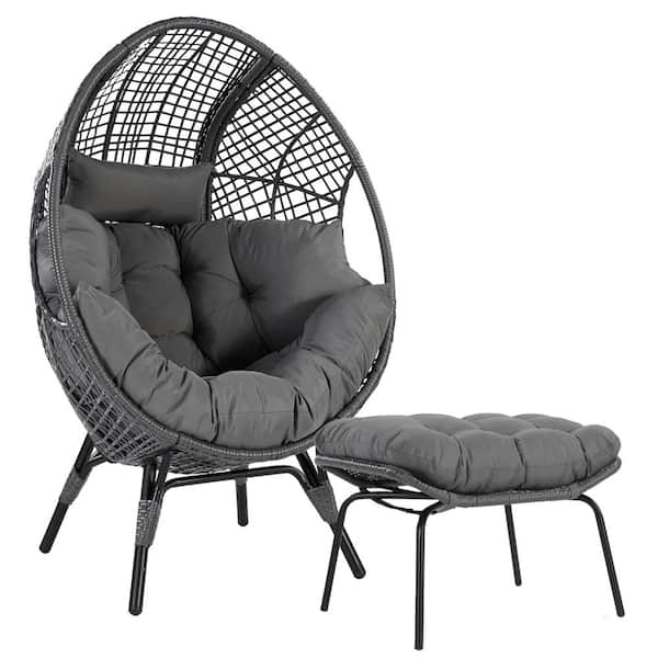 NICESOUL Lounge Egg Chair with Ottoman HD-IPNS-DFG - The Home Depot