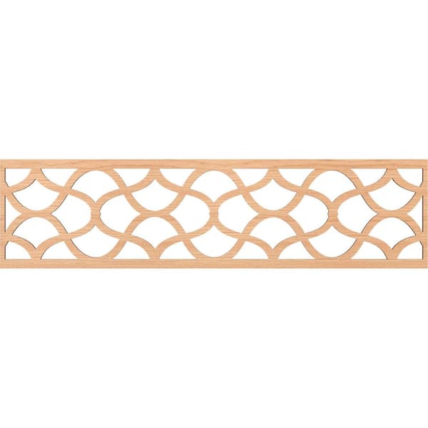 Ekena Millwork Resort Fretwork 0.25 in. D x 47 in. W x 12 in. L Hickory Wood Panel Moulding