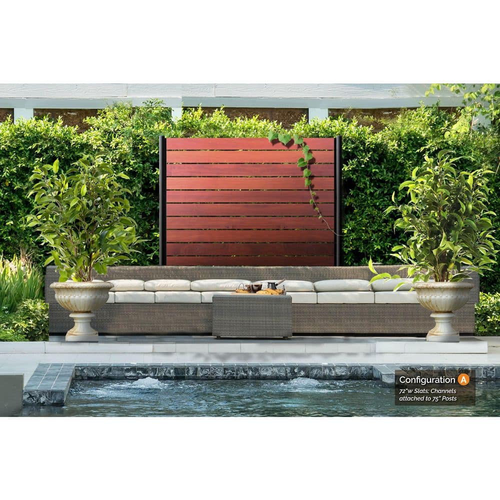 72” Galvanized Steel Adjustable Slat Fence Frame Kit