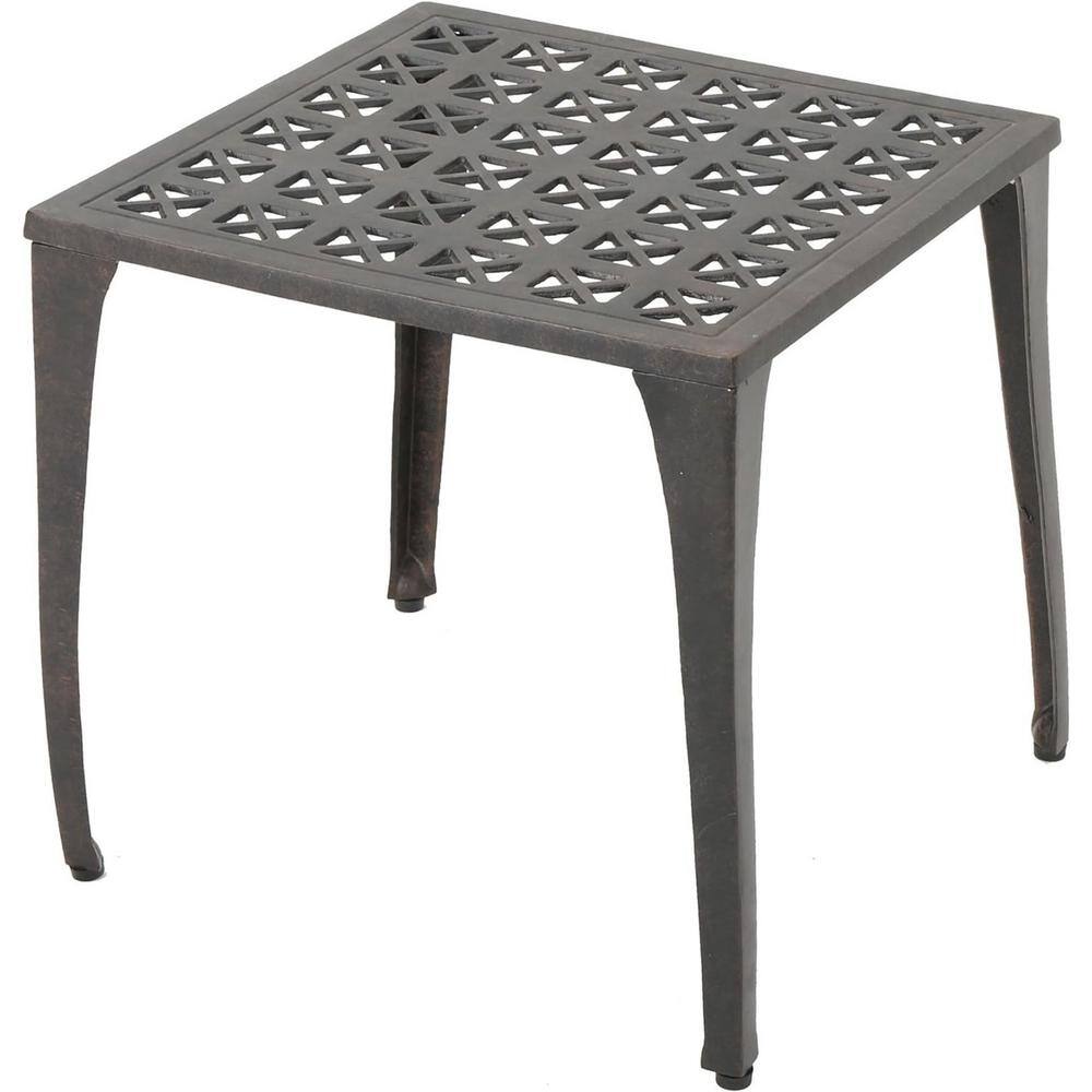 Outdoor 18 in. Cast Aluminum Side Table