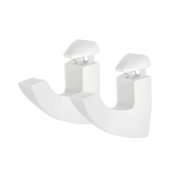 Dolle SCOOP Maxi 0.2 in.-1.6 in. White Adjustable Shelf Bracket (2-Pack)